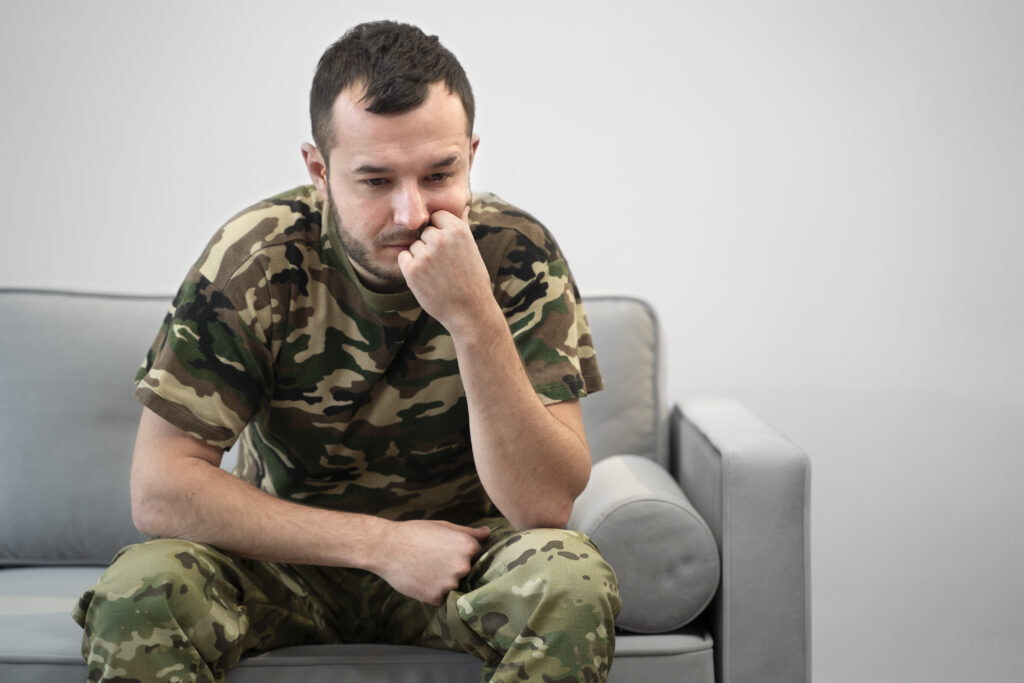 Man suffering from mental blocks